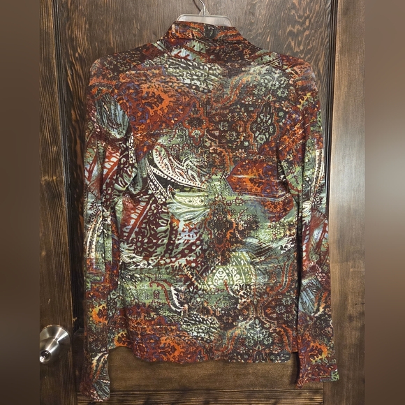 NWOT Salaam Multicolor Patterned Openfront Women's Cardigan - Sz S - Picture 5 of 7